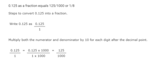 0.125 as a fraction