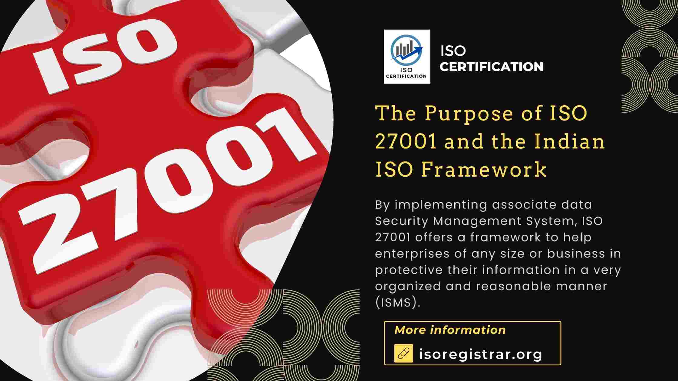 Purpose of ISO 27001 and the Indian ISO Framework